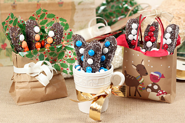 Cranberry Almond Chocolate Biscotti Dipped in Dove Chocolate