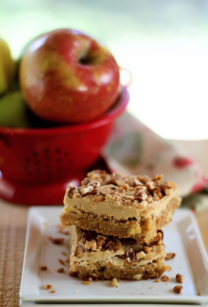 Toffee Apple Bars with Caramel Frosting Creative Culinary