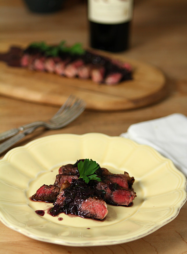 Steak with Red Wine and Herb Sauce Creative Culinary A Denver